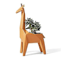 Miniatyrbild 1 av 5: Konst Giraff Konst Skulptur Figurin Planteringskärl Gåva Polyresin Djur Staty Dekor 23cm