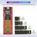 Miniatyrbild 3 av 5: M2 NVMe SATA SSD-kabinett 10 Gbps SSD-box M.2 NVME NGFF SSD till USB 3.1-kapsling Typ-A till Typ-C-kabel för PC Laptop
