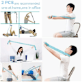 Miniatyrbild 2 av 5: Stretchband Hamstring Stretcher Elastiskt Träningsband Yogamatta Bärremmar Ben Träningsutrustning Stretchband Med Öglor För Fle