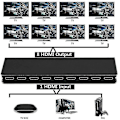 Miniatyrbild 2 av 5: 8 Port 1 In 8 Ut 1x8 HDMI Splitter Ljud Video 1080p Hub För HD HDTV 4k 3D DVD lin