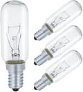 Glödlampa för Köksfläkt E14 40W, T25 230V Glödlampa Varmvit 2700K Dimbar, 4-pack