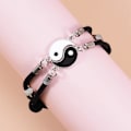 Miniatyrbild 5 av 5: Nylry Bästa Vän Armband för 2 Matchande Yin Yang Armband för Kvinnor Män Yin Yang Långdistans BFF Vänskap Magnetiskt Armband Set för Par Bo