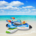 Miniatyrbild 2 av 5: Uppblåsbar Piratbåt Pool Float för Barn med Inbyggd Vattenpistol, Uppblåsbar Ride-on för Barn