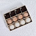 Miniatyrbild 4 av 4: 12-pack Flockade Julgranskuleprydnader Juldekorationer Splittersäkra Mörkgröna Multi Coffee Multi Small