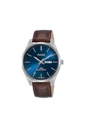 Pulsar Herrklocka Läderarmband 5ATM 39mm Kostymklocka PJ6117X1