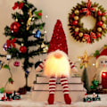 Miniatyrbild 1 av 5: 2024 Dekorationer LED Tomte Paljetter Ansiktslös Docka Nattlampa för Hem Semester Jul Ornament Gåva Navidad Nyår Long leg-Red 45cm