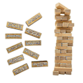Miniatyrbild 1 av 5: 54 Frågor Tumbling Tower Spel, Jätte Stora Trä Staplingsspel Med Resultattavla, Isbrytare Frågor