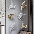 Miniatyrbild 3 av 5: 3D Mode Svala Väggdekoration Innovativa Lättinstallerade Väggmonterade Ornament för Vardagsrum C Gold