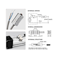 Miniatyrbild 5 av 5: Cs1-f Magnetisk Luftpneumatisk Cylinder Magnetisk Reed-brytare Sensor Dc Ac 5v- 240v