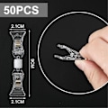 Miniatyrbild 2 av 5: 50 st dubbelsidiga skyltclips Skyltdisplay Mini Clip Clear Rotatable Merchandise Clip On Sign Hold