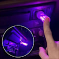 Miniatyrbild 3 av 5: Bärbar USB Plug-in LED Mini Nattlampa Bil Atmosfär Ljus Mobila Lampor A