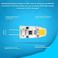 Miniatyrbild 2 av 5: 12 st G4 LED-lampa 12V DC Dimbar COB LED G4-lampa 1,5W 360° Stråle för att ersätta 15W Halogenlampa (varmvit)