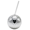 Miniatyrbild 1 av 5: 600ML Vinbollskopp med Lock Refraktion Delikat Retro Disco Design Dricksglas Festtillbehör Silver