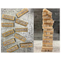 Miniatyrbild 3 av 5: 54 Frågor Tumbling Tower Spel, Jätte Stora Trä Staplingsspel Med Resultattavla, Isbrytare Frågor