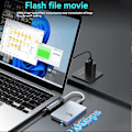Miniatyrbild 5 av 5: 2 i 1 USB-C Splitterkabel, Typ C till Dubbel Typ-C PD60W Snabbladdning & 10Gbps Dataöverföring