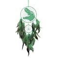 Miniatyrbild 1 av 5: Dinosaurie Drömfångare Ornament Barn Faux LED Ljus Fjäder Drömfångare Handgjord Heminredning Födelsedag Green Without Light