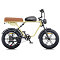 Miniatyrbillede 1 af 5: ENGWE M1 Elektrisk Fatbike - Enkelt Batteri - 20 Tommer - 250W Motor - 7 Gear - 90 km Rækkevidde - Hydrauliske Skivebremser - Yellow