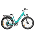 Miniatyrbillede 1 af 4: ENGWE E26 ST Elektrisk Fatbike - Elcykel - Lav Indstigning - 26 Tommer - 250W Motor - 7 Gear - 140 km Rækkevidde - Hydrauliske Skivebremser - Blue