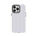 Matt striped two-in-one mobile phone case, compatible with iPhone 17 Pro Max – Shock-absorbing silicone/TPU protective case – Blue Blu Blue iPhone 17 Pro Max