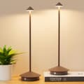 2-pakke Bordlampe / Skrivebordslampe - Trådløs LED-lampe Brun