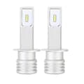 2 stk 72W 6000K 12-24V universelle hvite LED-lyspærer til bil for H1 tåkelys med dekoder 26s