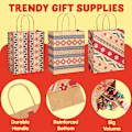 Miniatyrbillede 3 af 5: #10 Julegaveposer i Kraftpapir med Assorterede Juleprint til Kraft#