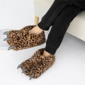 Miniatyrbilde 4 av 6: #Leopardmønstrede Menners Søte Plysj Pote Hjemmesko#