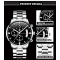 Miniatyrbillede 7 af 7: #Kvarts ur mænds ur chronograph mænds vandtæt analogt armbåndsur#