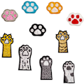 Miniatyrbillede 2 af 5: 10 stk. Broderet Patch Sy På Patches Sæt, Kat Pote Patch Applikation