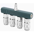 Miniatyrbilde 3 av 4: Hurtigkobling, 4-veis luftslangekobling, 4-veis hurtigkobling PT 1/4 gjenge høykvalitets luftslangekobling pneumatiske fittings