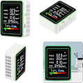 Miniatyrbild 3 av 5: Komplett inomhusluftmätare - Portabel koldioxidmätare med användarvänlig LED-display - Inomhusluftkvalitetsmätare (Vit)
