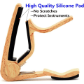 Miniatyrbilde 1 av 5: Gitar-Capo med 5 plektrum (original trefarge) - 75*80mm, legering Gui