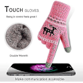 Miniatyrbilde 3 av 5: Vinter Touch Screen Hansker Snøblomsttrykk Hold Varmen for Da