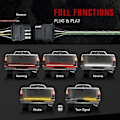 Miniatyrbillede 1 af 2: 60 tommer Triple Række LED Strip Lys Bar til Ford F150 Pickup, Dodge SUV - Bagklap Bak Bremselys Blinklys Strobe