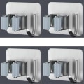 Miniatyrbillede 2 af 5: Fire-delt sort rustfrit stål slagfri moppeholder moppe klips mo