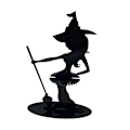 Miniatyrbild 1 av 5: Halloween Häxa Staty Servetthållare Vävnadsdispenser Ornament För Samling