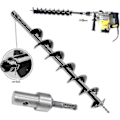 Miniatyrbild 4 av 5: Elektrisk Borradapter Auger, 10,4 cm Längd, Nyckellös Borrchuck, Runt Skaft För Slagskruvdragare