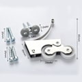 Miniatyrbillede 1 af 3: (2 par) Lydløse Dobbelt Rulletræk i Rustfrit Stål/Titanium Legering