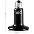 Miniatyrbillede 3 af 5: 150w Infrarøde Lamper Keramisk Reptil- og Amfibievarme Pære, Slange, Fugl, Skildpadde (220-240v, E27 Gevindadapter)