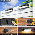 Miniatyrbillede 6 af 7: #LED solcelleanlæg solhegnlys udendørs vandtæt, LED perman#