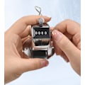 Miniatyrbillede 3 af 5: Sølv Metal Håndtæller Mekanisk Palm Tæller 4 Ciffer Hånd C