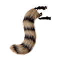Pikkukuva 3 / 5: *Halloween-juhlan pukeutuminen Aikuisten teini cosplay-pukeutuminen Tekoeläimen häntä Pehmo Faux Fur Tail (musta tiikeriraidat)*