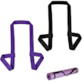 Miniatyrbilde 1 av 4: 2 Stykker Yogamatte Stropp Justerbar Yogamatte Belte Yogamatte Holder Stropp Yogamatte Bærestropp Kraftig Skulderstropp for Pilates Sportsøvelser