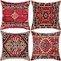 Miniatyrbillede 1 af 5: Boheme Stil Pudebetræk 45 x 45 cm Firkantet Dekorativt Pudebetræk Eksotisk Abstrakt Retro Sofa