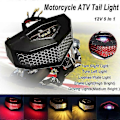 Miniatyrbillede 4 af 5: Ny 12V Universal Motorcykel ATV Baglygte 5I1 LED Baglygter Bremselys Stoplys Blinklys L