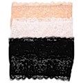 Miniatyrbillede 2 af 2: 3 stk. Dame Blomsterblonde Elastisk Stropløs Gennemsigtig Bandeau Tube med BH - Størrelse XL