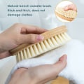 Miniatyrbilde 4 av 5: #Klesbørste i tre med myk fiberull, holdbar husholdningsbørste#