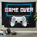Miniatyrbilde 3 av 3: Soverom Dekorativ Veggteppe - Game Over Kontroller Moni