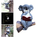 Miniatyrbillede 5 af 5: Solar Bjørn Læser en Bog Havestatue, Koala Bjørn Solar LED Lys