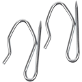 Miniatyrbilde 1 av 4: /#/Pin Hooks for Drapes (Pack of 50 pcs) - 2.5CM Ultra Resistant Zinc - for Heavy and Pleated Curtains/#/